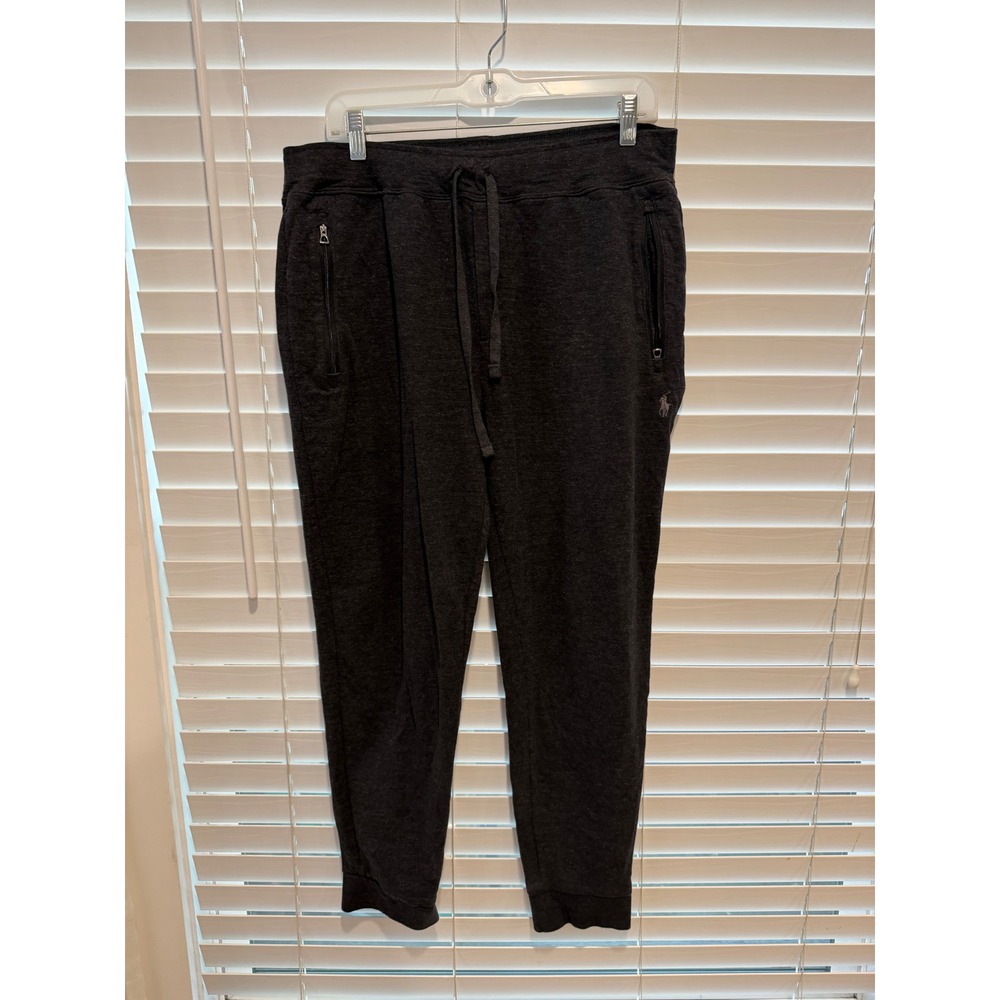 Polo Ralph Lauren Mens Charcoal Gray Heathered Jogger‎ Sweatpants Size Large